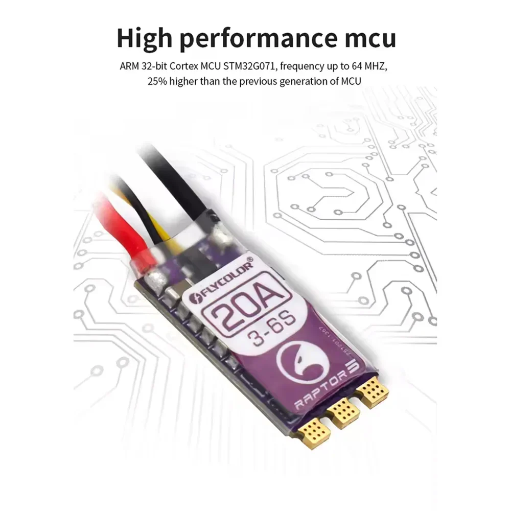 FLYCOLOR Raptor 5 20A 35A 45A 50A متعدد الدوار فرش ESC 3-6S 32Bit G701 PWM 128K لطائرة سباق RC FPV بدون طيار