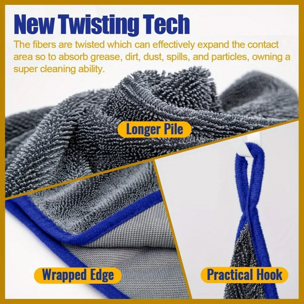 1pc Extra Large Car Drying Towel - Ultra-Absorbent Soft Lint & Streak-Free Quick-Dry 24"x35" Ideal for Automotive Cleaning image 5
