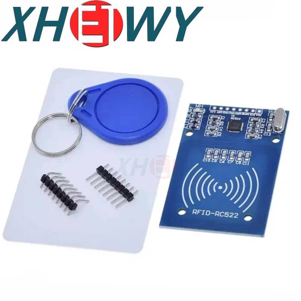 1ชิ้น RC522 MFRC-522 RFID RF IC การ์ดเหนี่ยวนำโมดูลเครื่องอ่านส่งพวงกุญแจการ์ด S50 Fudan