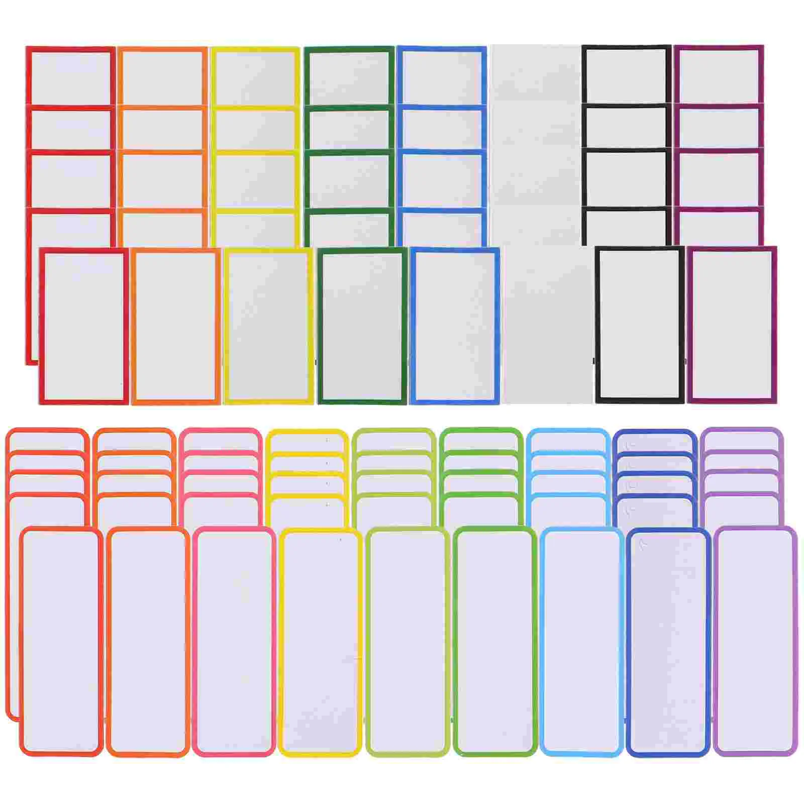 67 Pcs Magnetic Label Whiteboard Labels Erasable Fridge Magnets Writable Dry Erase Blank Student