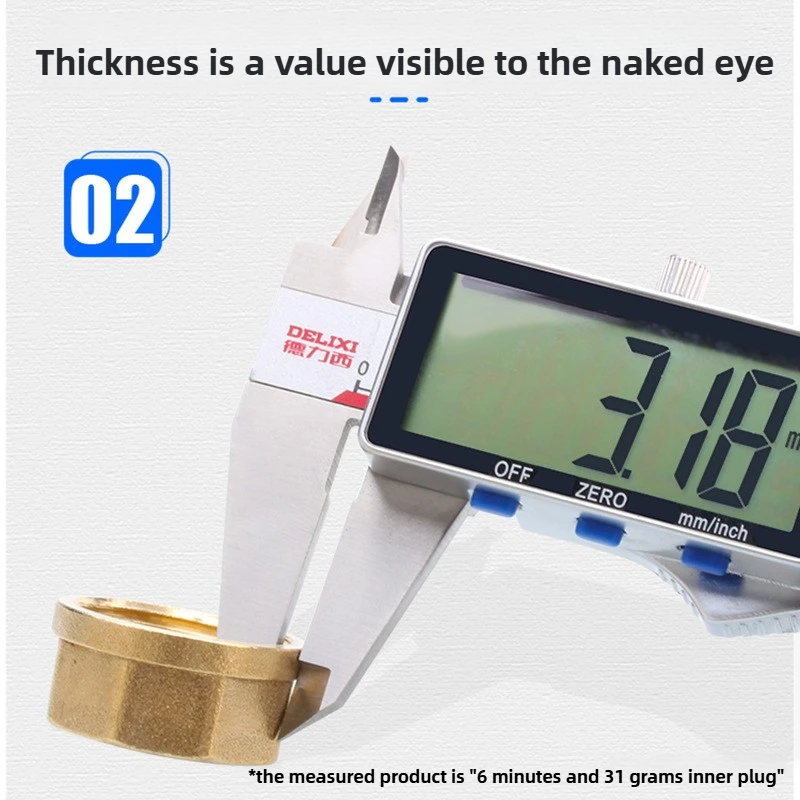 1/2'' Inch Solid Brass Pipe Cap, Full Copper Internal External Threaded Plug for High Pressure Plumbing