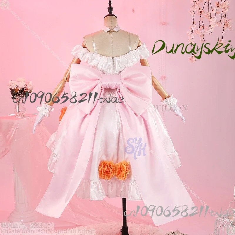 Shop1104340175 متجر LoveLive! لعب رين هوشيزورا تومي الوردي الزفاف Kawaii الدانتيل الحلو لوليتا القوس زهرة الباروكات حفلة الهالوين