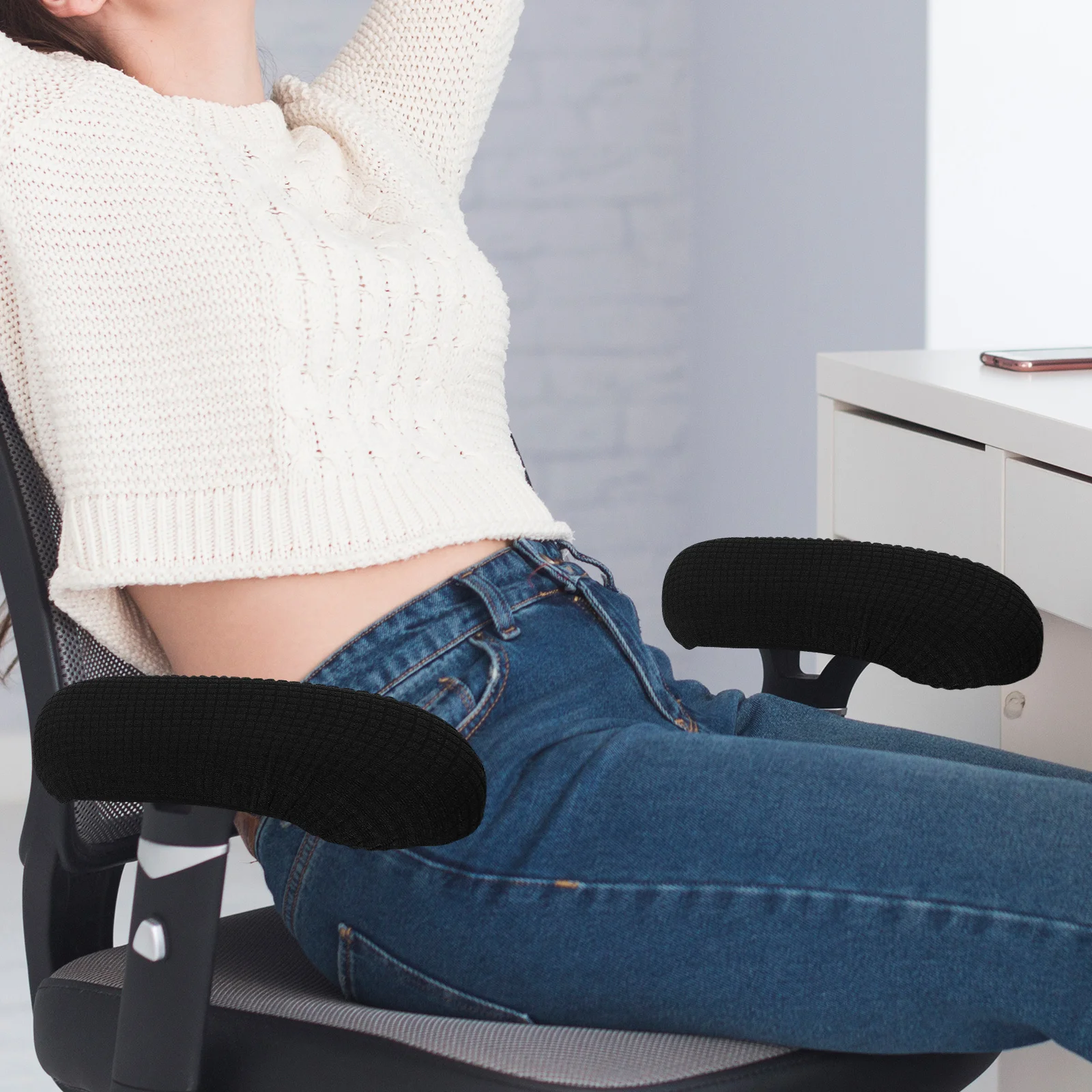 

Office Chair Armrest Covers Elastic Universal Fit Washable Protector For Computer Desk Gaming Chairs Arm Sleeve Cover