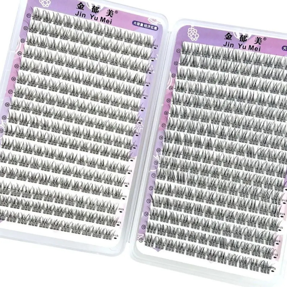 Falsche Wimpern mit Einzelcluster, selbstklebend, 32 Reihen, künstliche Wimpern, natürliche Verlängerung, Cilios-Pfropfwimpern