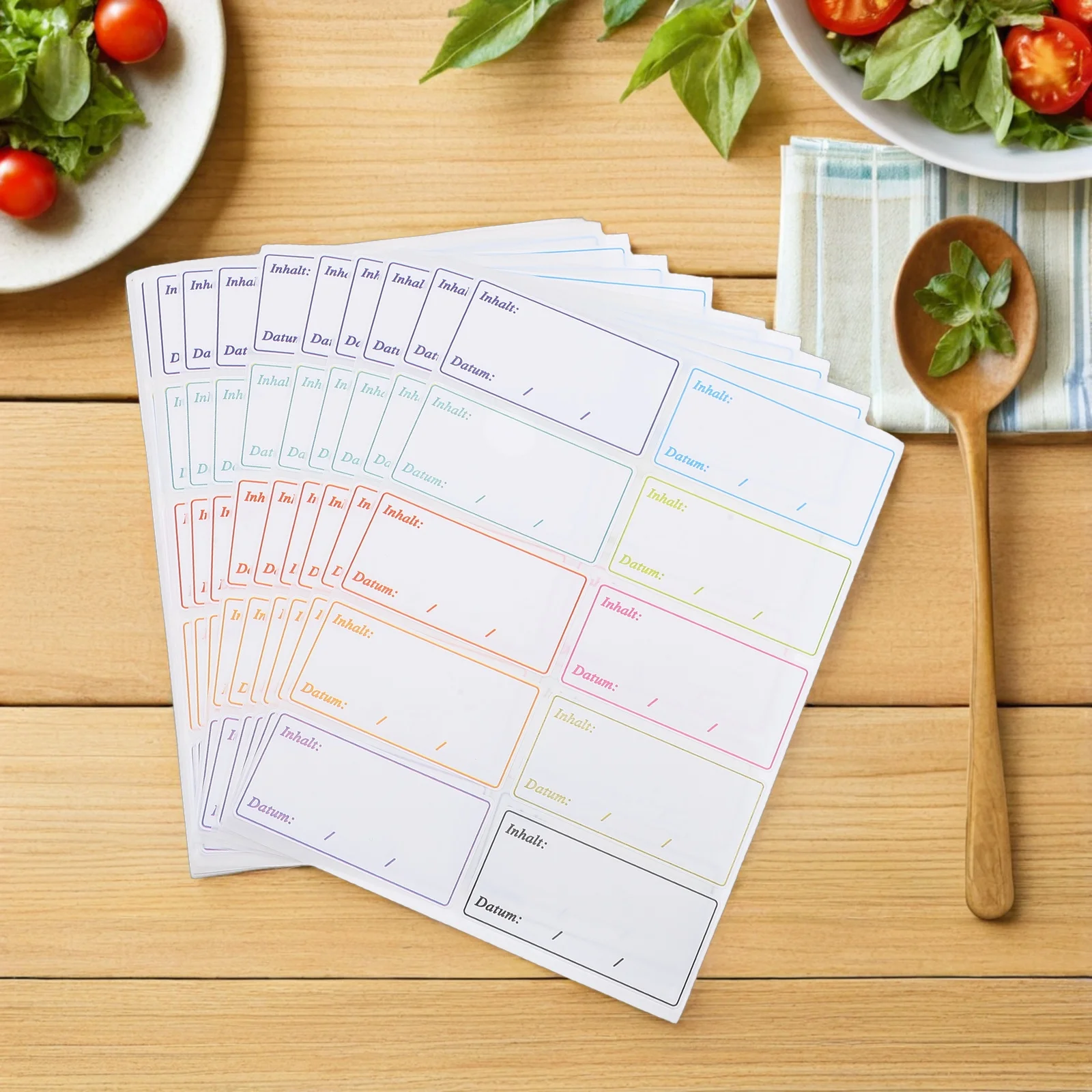 1000pcs Freezer Food Label Stickers Removable Waterproof Oil Resistant For Jars Containers Bags Meal Prep Pantry Kitchen Storage