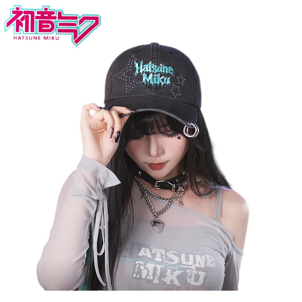 moeyu-hatsune-miku-baseball-cap-embroidered-vintage-washed-rock-style-ring-detail-sun-visor-unisex-outdoor-sports-daily-wear