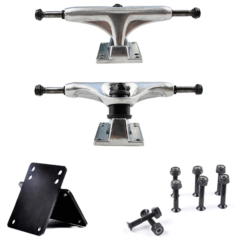 1pair 5inch skateboard truck for double concave skateboard fishboard skateboard with 3mm riserpad 29mm skateboard hardware