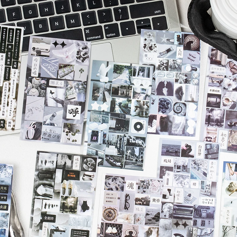 20 ورقة Kawaii Ins اليابانية الكورية الجمالية القرطاسية ملصقات الإبداعية كلية غير المرغوب فيه مجلة مخطط كتيب DIY بها بنفسك سجل القصاصات #4