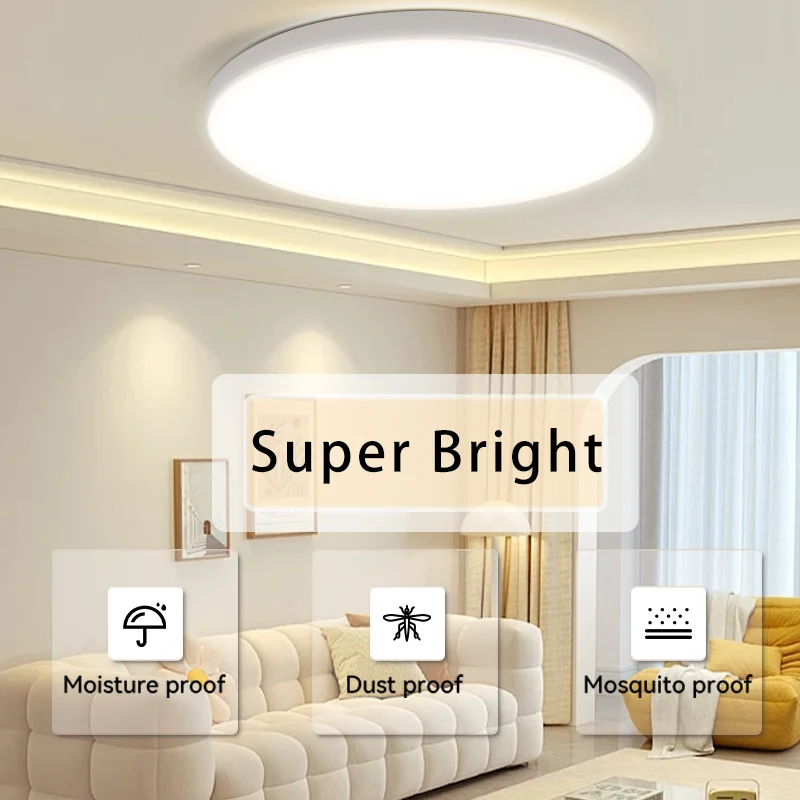 Lâmpada moderna do teto LED, Luz de teto, Lustre, Luzes do banheiro, Decoração da sala, 15W, 20W, 30W, 40W