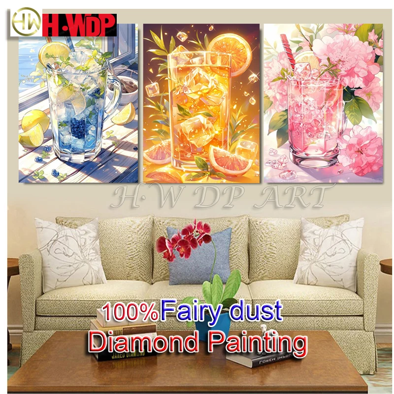 

Фруктовая чашка 100% сказочная пыль 5D алмазная живопись полная квадратная алмазная вышивка крестиком AB алмазная живопись кристалл украшение дома