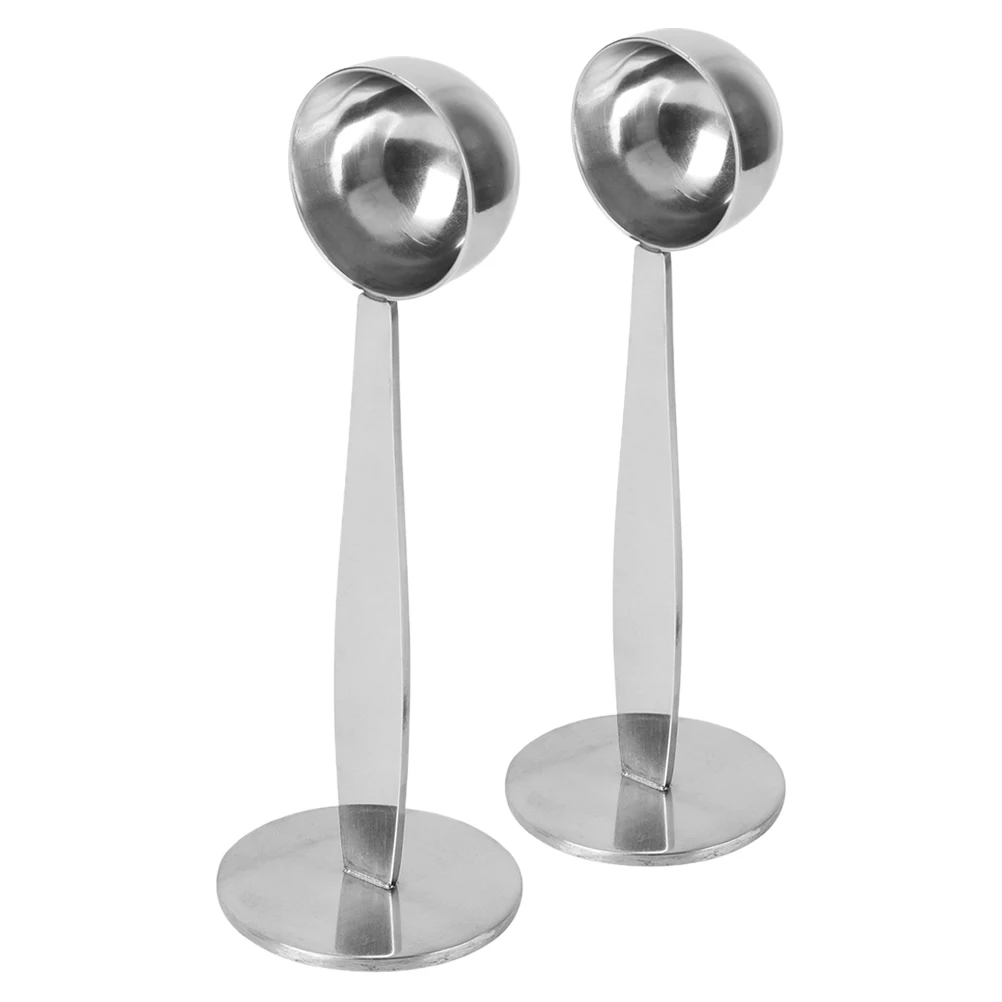 

2 Pcs Coffee Spoon Scoop Tea Measuring Kitchen Spoons Old Fashioned Stainless Steel Ground Tablespoon