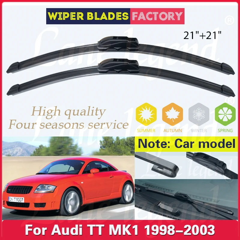 

Car Wiper Blades For Audi TT MK1 1998-2003 Windshield Windscreen Front Window Blades 21"+21" Car Accessories 1999 2000 2001 2002