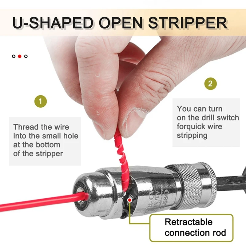 Fast Wire Stripping And Twisting Crimping Tool Drill, Electrical Wire Connector Twister