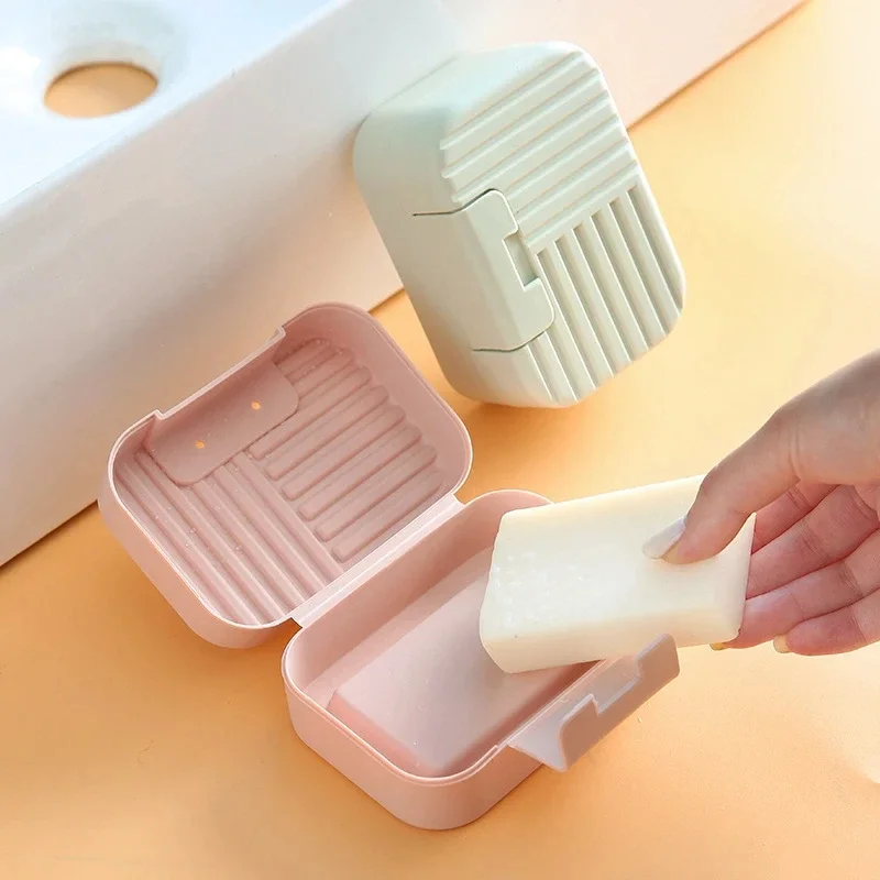 

Soap Dish with Lid Student Dormitory Bathhouse Travel Portable Drain Soap Dish Creative Personality Cute Soap Box Soap box