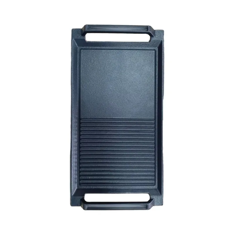 Cast iron rectangular non-stick baking pan for grill Black square baking pan