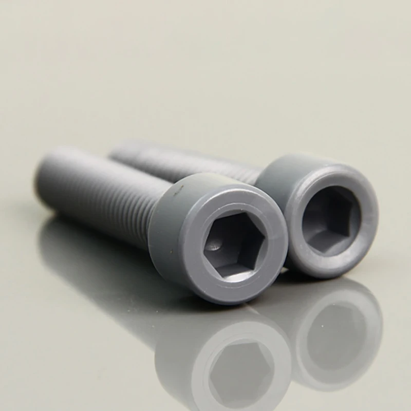 10-50 st Grijs PVC Hexagon Hex Inbusbout M3 M4 M5 M6 M8 M10 Isolatie Plastic Hexagon Inbusbout Schroeven L: 5-60mm