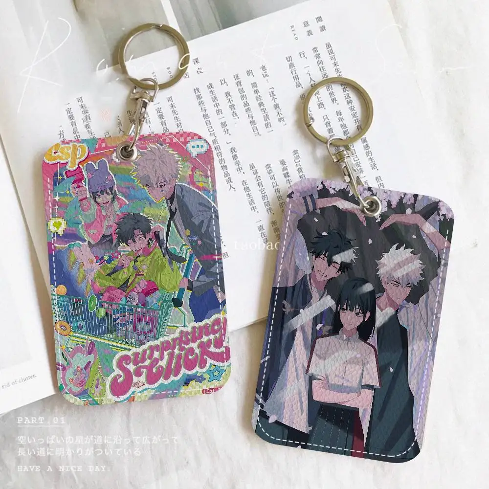 Popular Anime Link-Click Holder Keychain With Keychain For Access Card Bus Pass & Card Credit ID Bank Card Protective Case