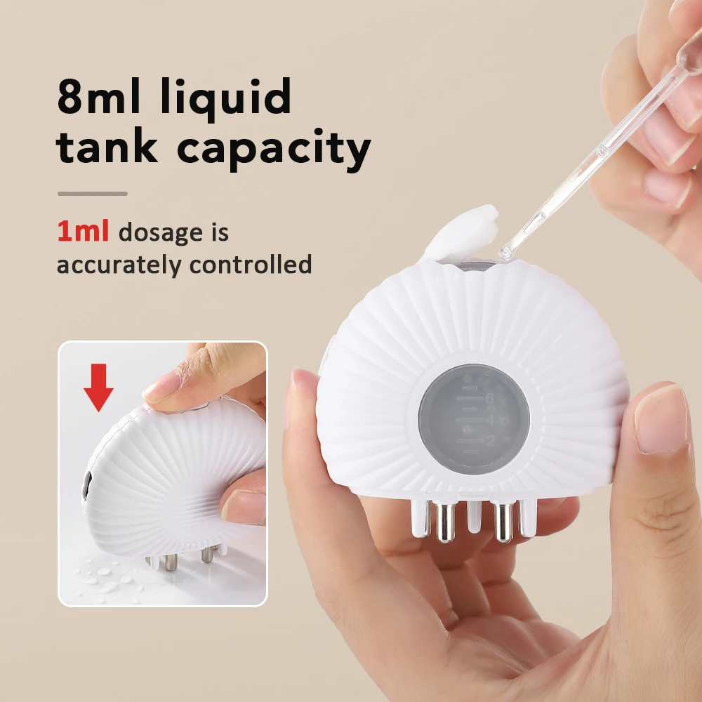 Electric Head Massager Red Blue LED Light Hair Growth Oil Serum Applicator Micro-current Hair Growth Head Vibration Massage