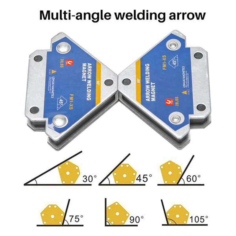 

ABVG-12Pcs 50KG Magnetic Welding Holders Angle Solder Magnet Weld Fixer Positioner Ferrite Holding Auxiliary Locator Tools