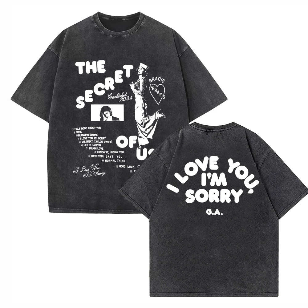 

Gracie Abrams The Secret Of Us Cotton Shirts Fan Gift O-Neck Cotton Man Woman T-Shirts