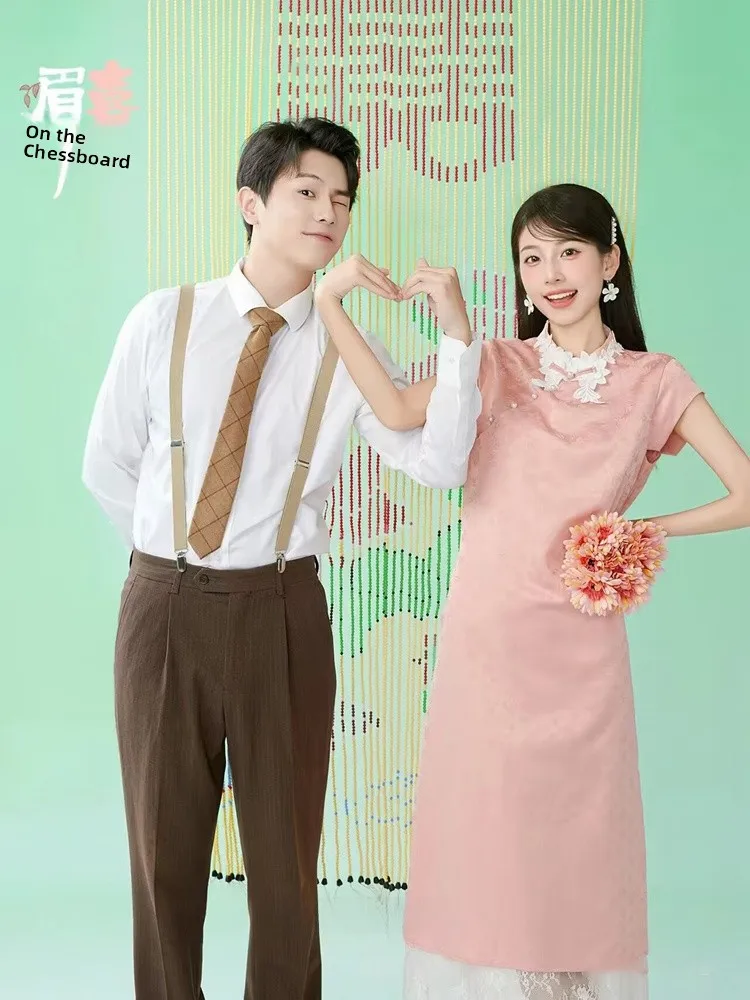 

New Chinese Style Retro National Morning Robe for Bridesmaid Wedding Ceremony Banquet Drinking Ceremony Daily Wear Improved V...