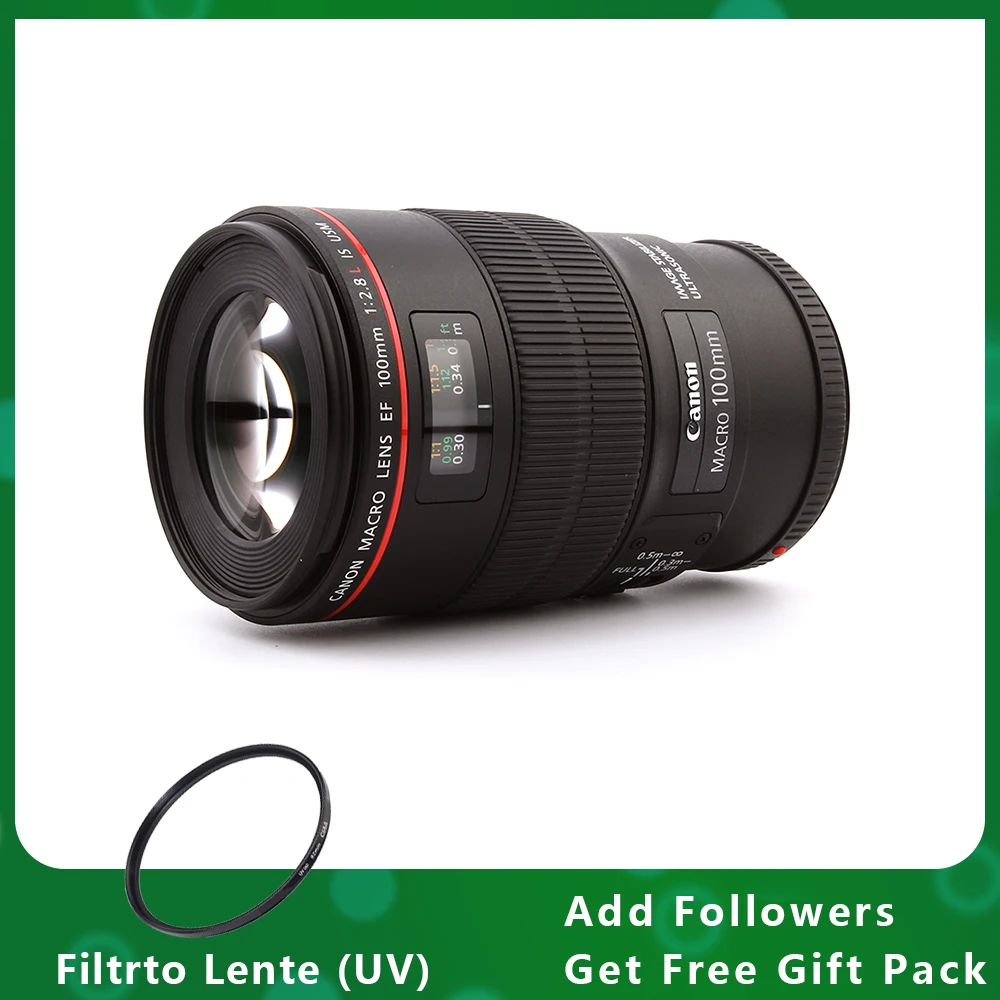 Canon EF 100mm f/2.8L IS USM Lens For Canon DSLR EOS 5D Mark IV III 5DS 5DSR 6D 5D 7D Mark II 90D 80D 70D 60D 60Da