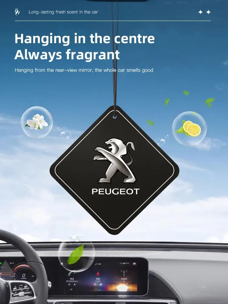 Pendentif de parfum de voiture, désodorisant, accessoires suspendus pour Peugeot 107 408 4008 308 3008 5008 508 2008 208 301 407 4008 106 205