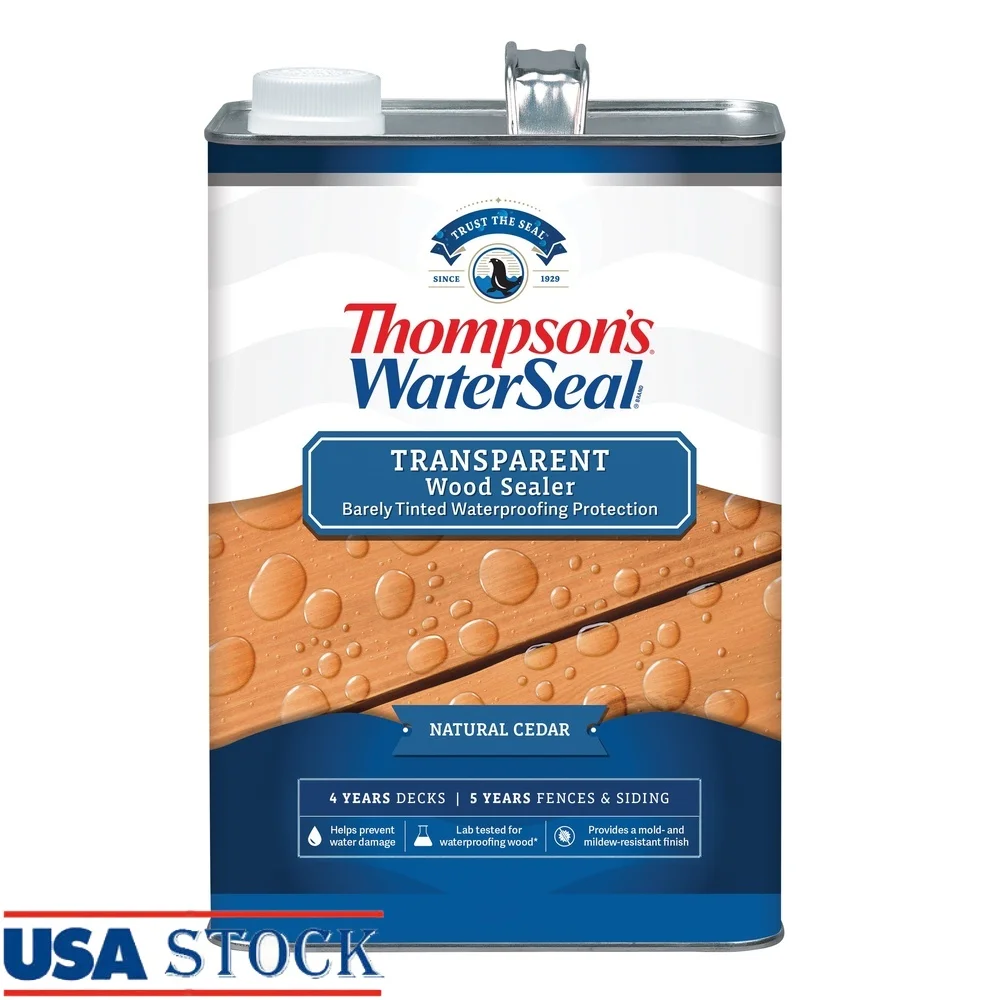 

Прозрачный деревянный герметик, водостойкая отделка из натурального кедра, 1 галлон, защитная форма для улицы, устойчивая к плесени, легко наносится, потертости