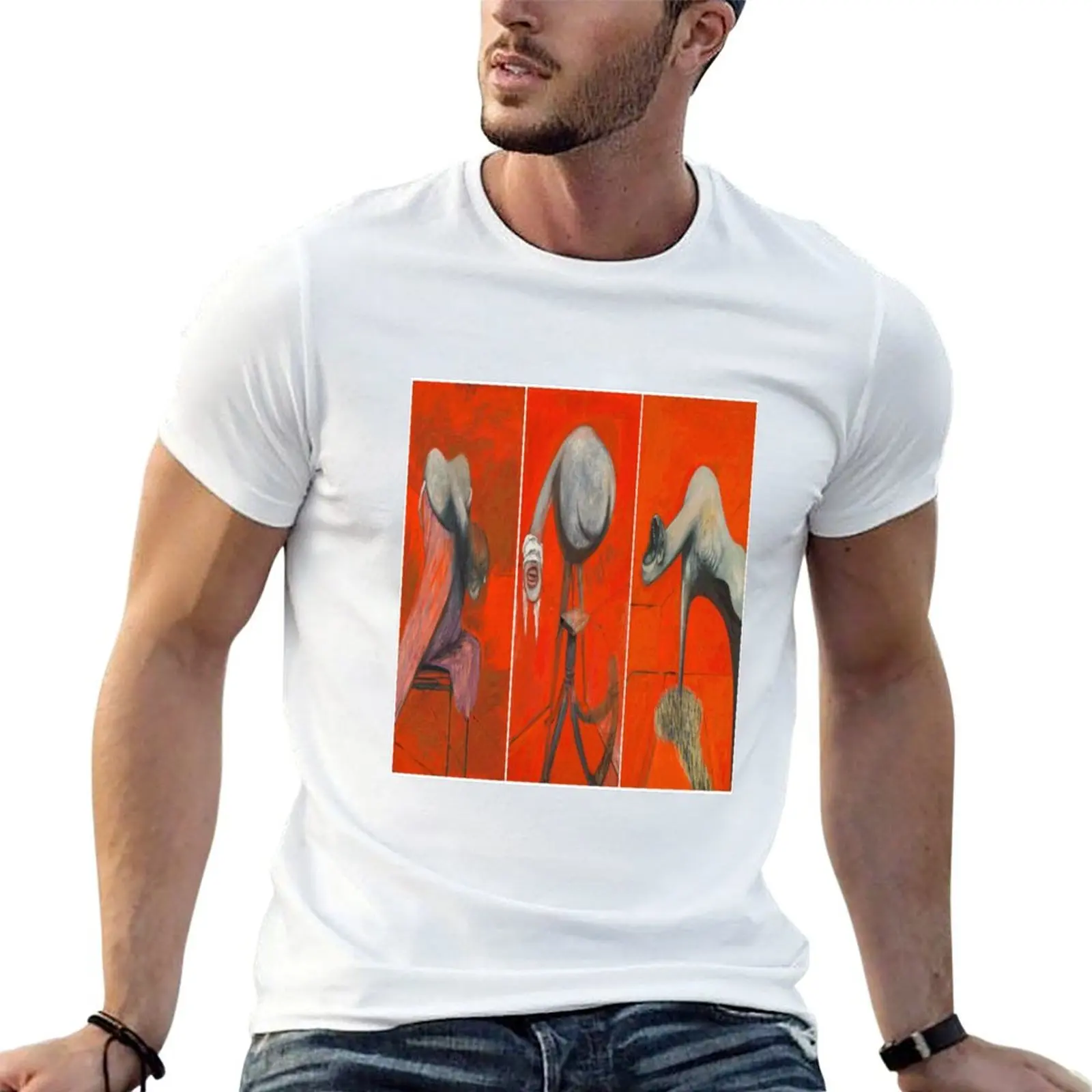 Francis Bacon Three Studies for Figures at the Base of a Crucifixion 1944 T-Shirt Durable Work Wear T-Shirt
