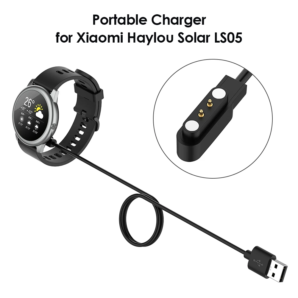 USB Fast Charger for Haylou Solar RT LS05/Ticwatch GTX CXB01/YAMAY SW022 W26 Power Adapter Imilab kw66 charging cable