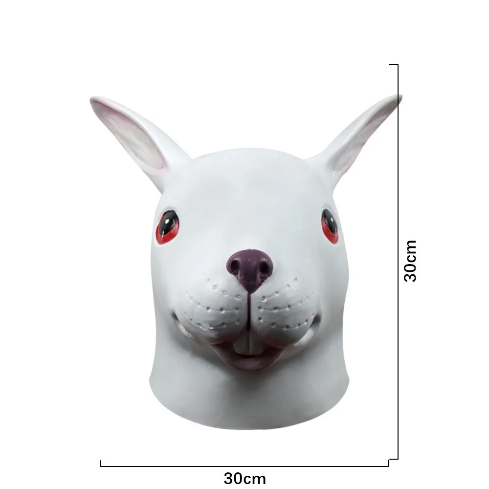 Latex-Hasenmaske Vollkopf-Tiermaske für Party und Cosplay – Detail 8