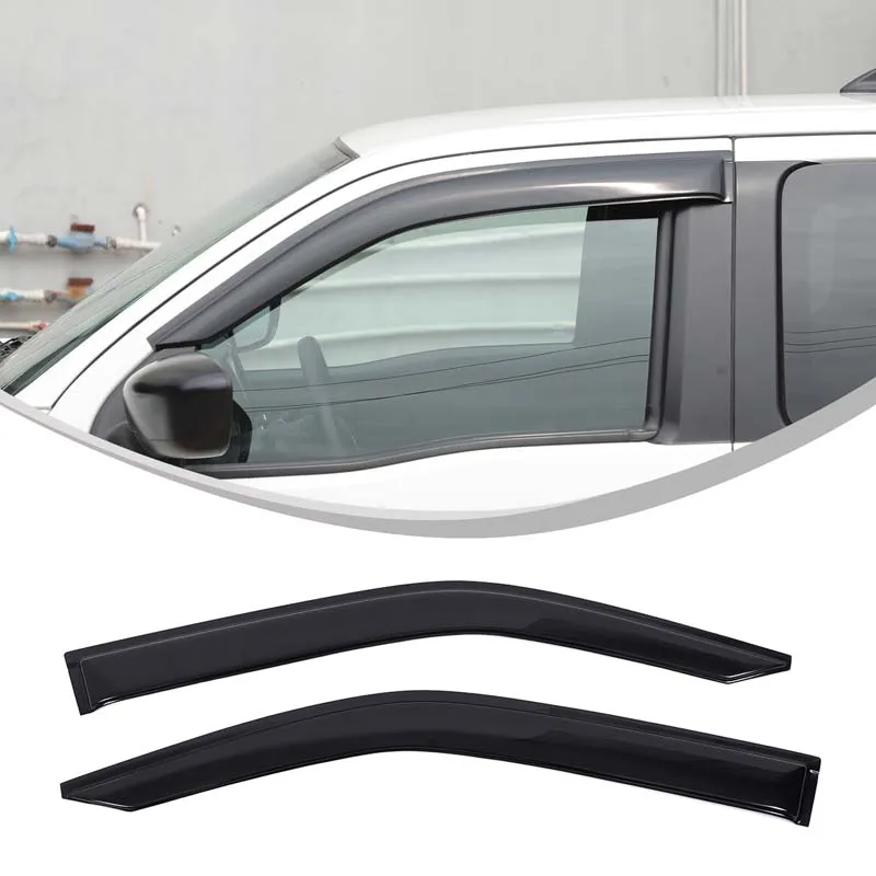 

Для Nissan Frontier 2022 + ABS черный автомобильный оконный козырек от дождя, вентиляционный козырек от солнца, аксессуары для внешней защиты автомобиля