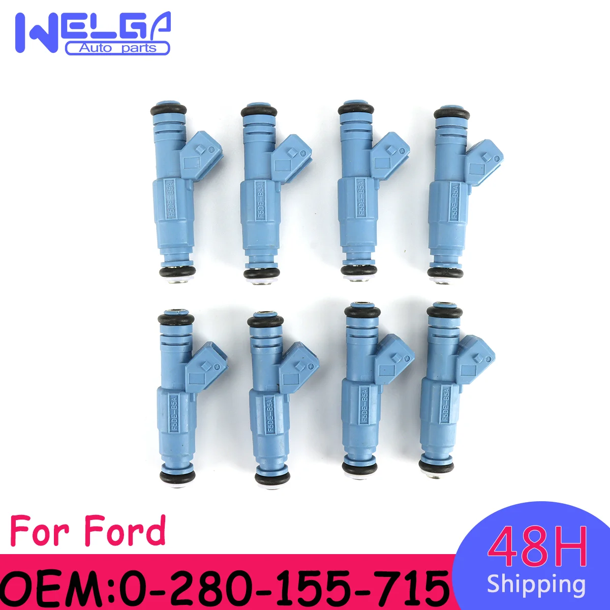8 Uds inyector de combustible 0-280-155-715 para Ford E-250 Econoline Club Wagon 7.5L V8 1991-1996 para Ford F-Super Duty 7.5L V8 1991-1996