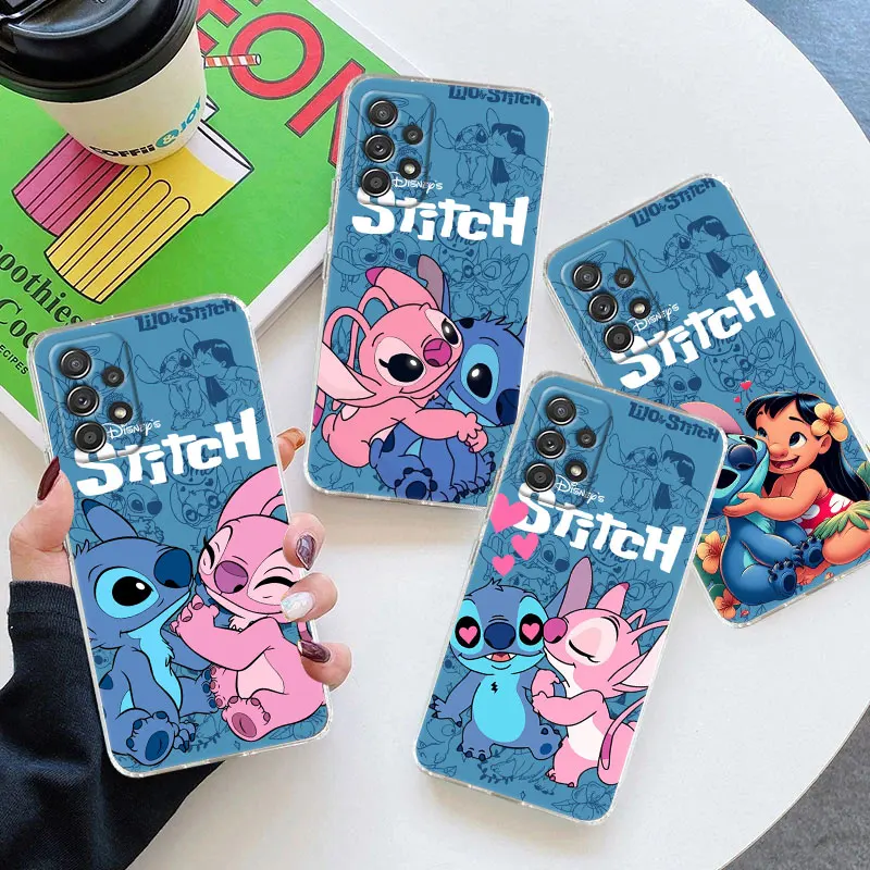 

Clear Case For Samsung Galaxy A57 A37 A56 A36 Cases A55 A54 A35 A26 A07 A17 A16 A06 A34 A15 Soft Cover Disney Angel Lilo Stitch