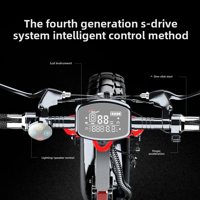 Electric scooter to work scooter foldable with rear small spare box off-road shock absorption small battery car