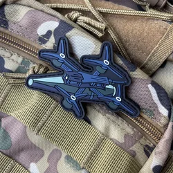 Parche táctico militar PVC 3D UAV con gancho para ropa y mochila