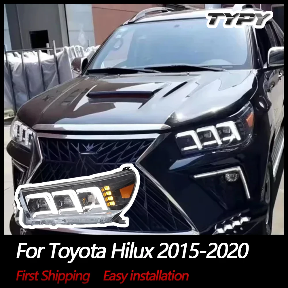 

TYPY Car Light For Toyota Hilux 2015-2020 Headlight LED Projetor head Lamp Daytime Running Light Automotive Accessories