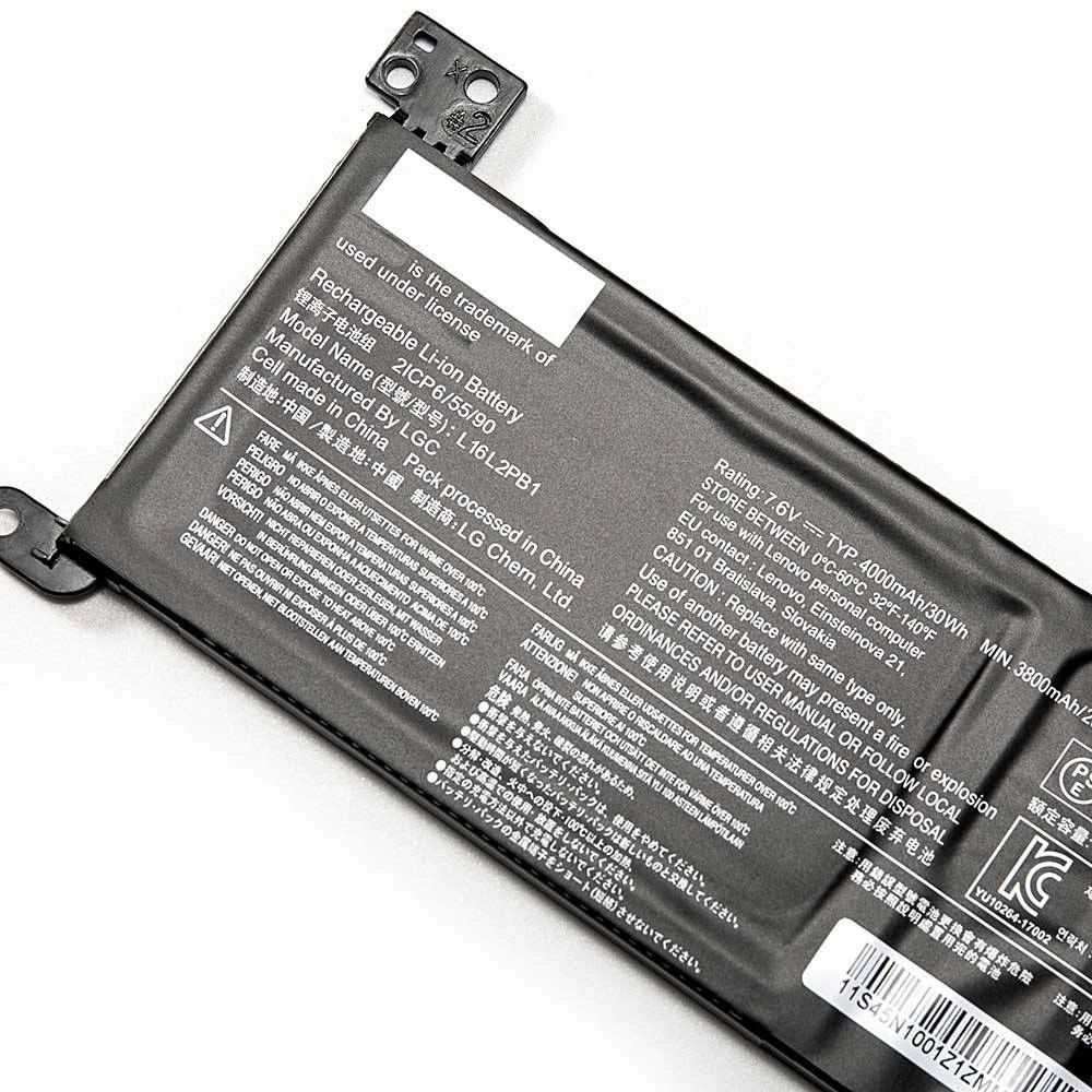 Imagem -02 - Bateria Original do Portátil para Lenovo Ideapad Novo Genuíno 7.4v 30wh 32015abr L16l2pb2 L16c2pb2 L17l2pf1