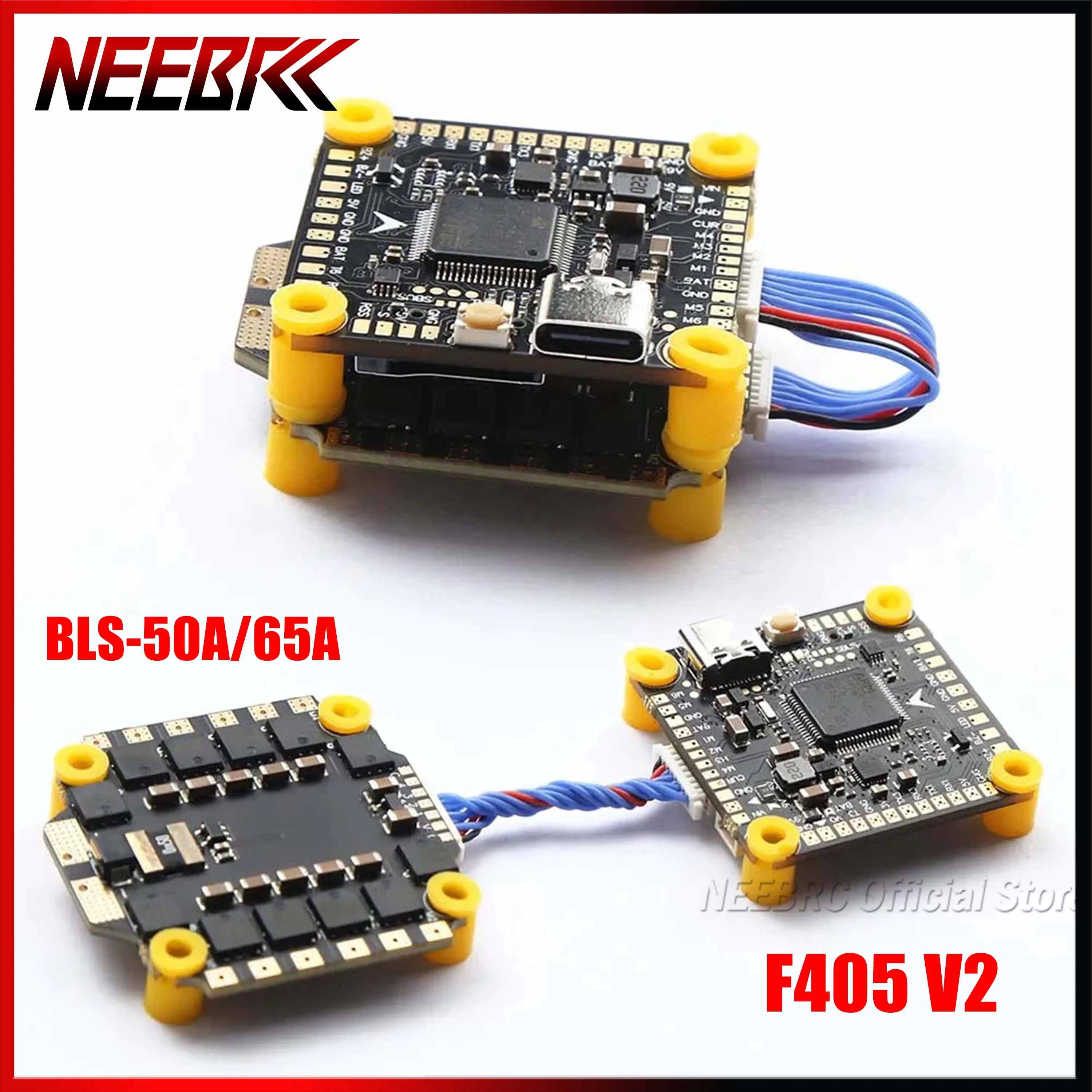 F405 V2 F4 Flight Controller FC BLS-50A/65A 4in1 ESC Stack 2-6S Support BetaFlight for RC FPV Drone Plane Quadcopter 5-15inch