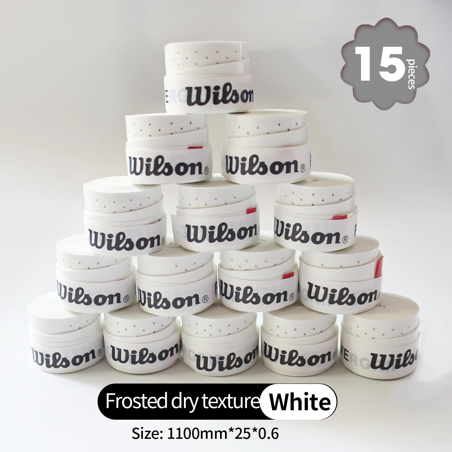 

15pcs Wilson Tennis Overgrip PU Tennis Racket Sweat Band Absorption Grip Badminton Racket Handle Grip Tennis Griptape