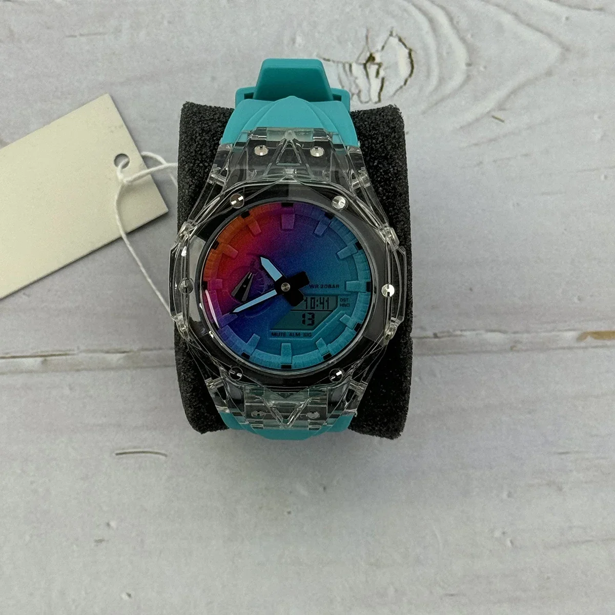 GA-2100AP DIY New Men\'s Watch Series LED Display Dual Resin Strap Luxury G User Sport Multi Shock function Watch