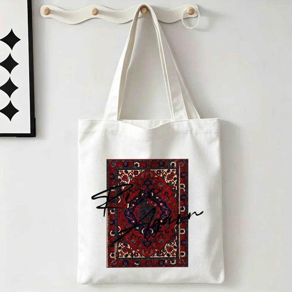 Boho Persian Rug Tote Bag Dail - đánh giá và giá Thrift Vintage Fashion Usa