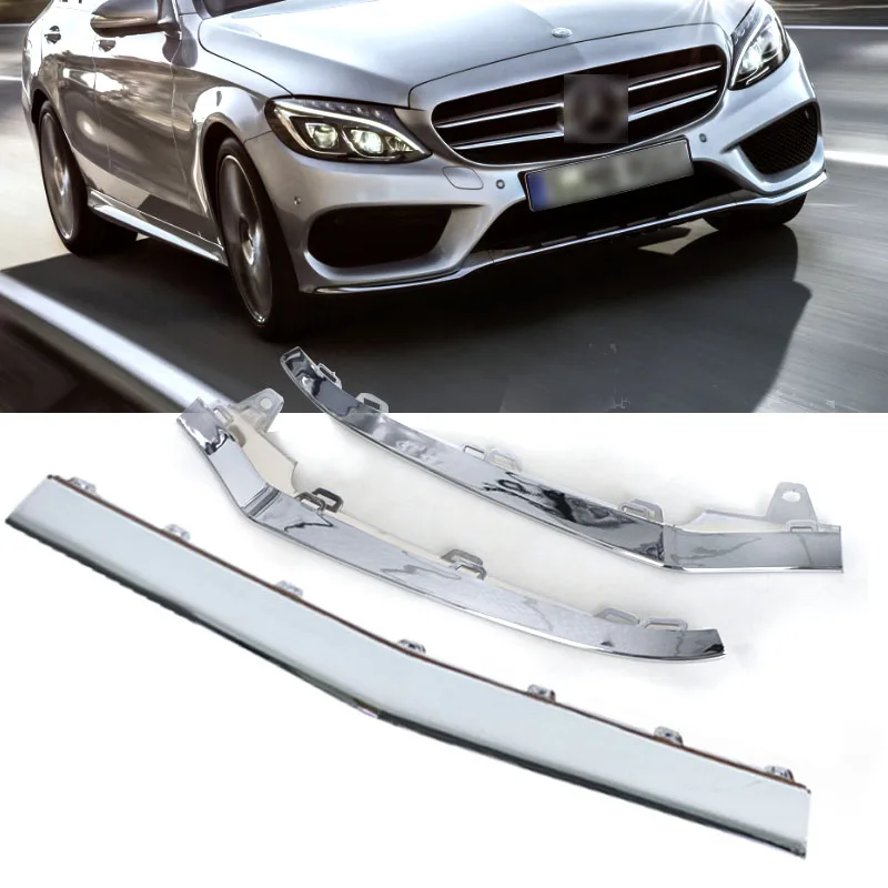 Front Bumper Lower Lip Trim For Mercedes Benz E-Class W212  E350 2014 2015 2016 Chrome Trim Molding A2128852774 A2128852774