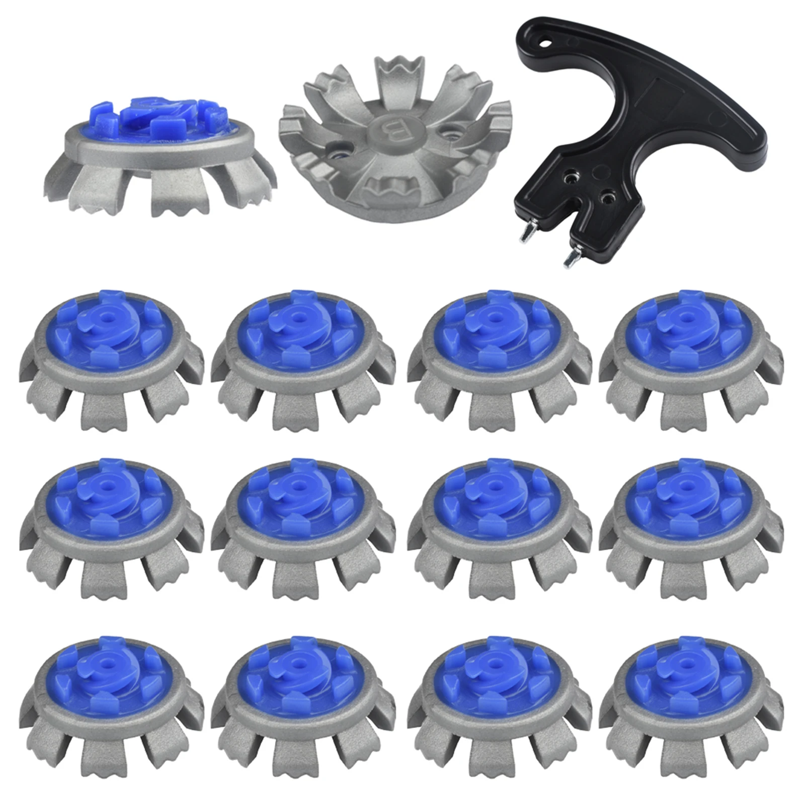 

14 шт. шпильки для обуви для гольфа с гаечным ключом для быстрой замены. Короткие шпильки легко установить и прочные аксессуары для гольфа