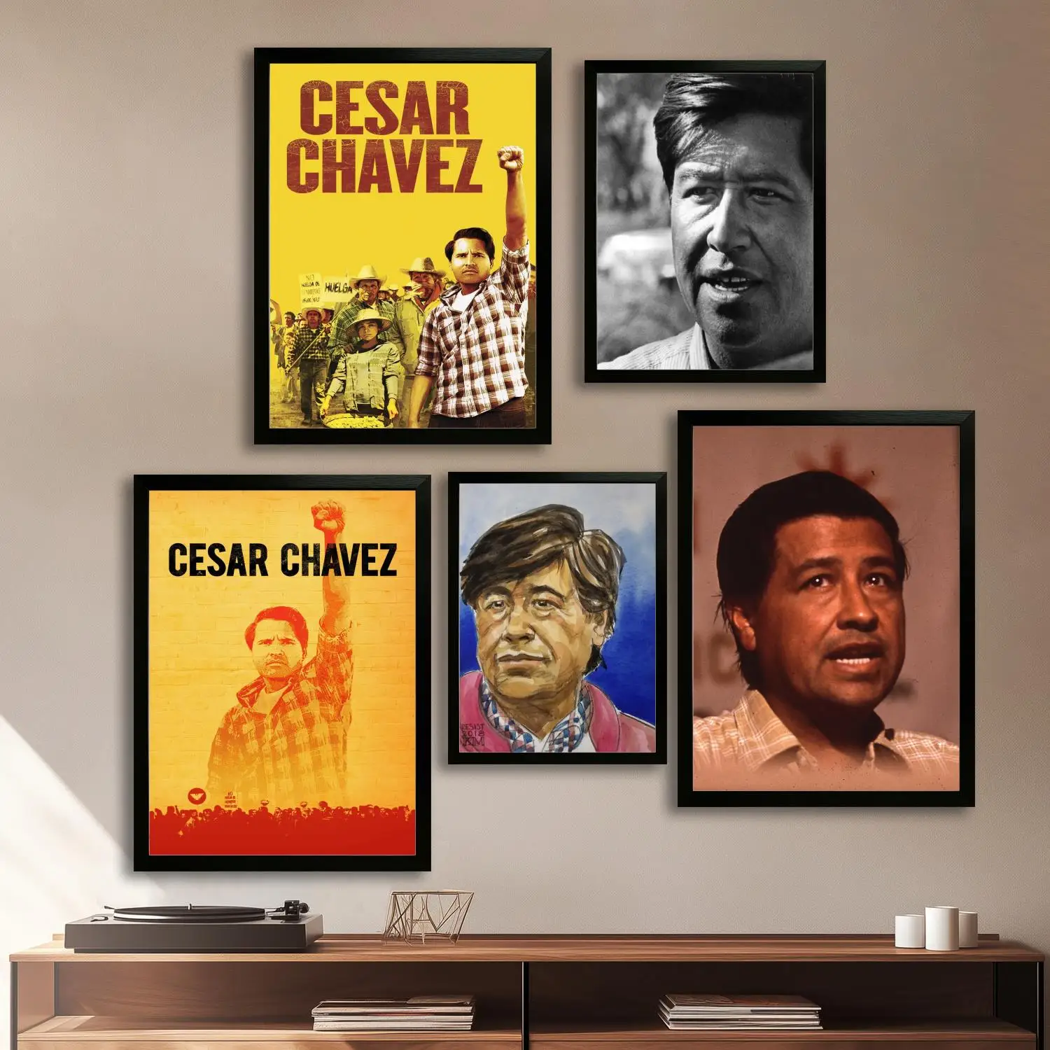 cesar chavez Canvas Art Poster and Wall Art, Picture Print, Modern Family Bedroom Decor,Decorative painting