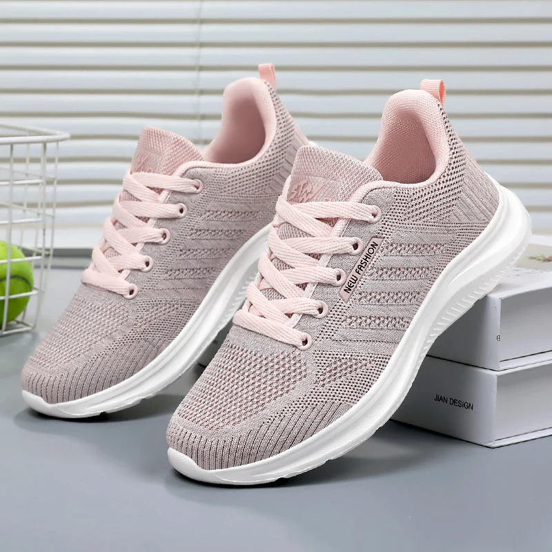 tenis-femininos-rosa-respiraveis-​​e-antiderrapantes-tenis-casuais-de-malha-confortaveis-​​e-leves-tamanho-36-41