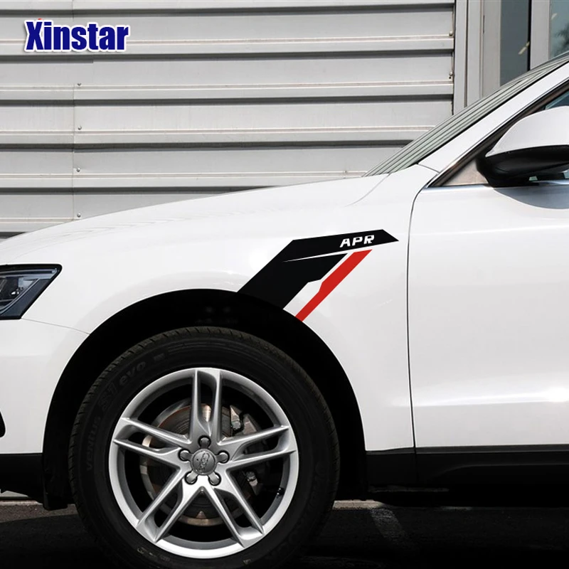 2 قطعة أبريل اكسسوارات السيارات درابزين ملصق ل Volkswagen Rline جولف GTI شيروكو أودي Sline TT A4 A6