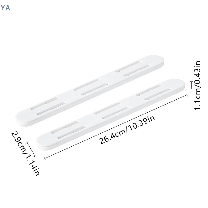 【Y】2Pcs/Set White Slides Drawer Sliding Rails Bin Tracks For Kitchen Bedroom Closet Slides Pullout Track Drawer Basket Pull Rail