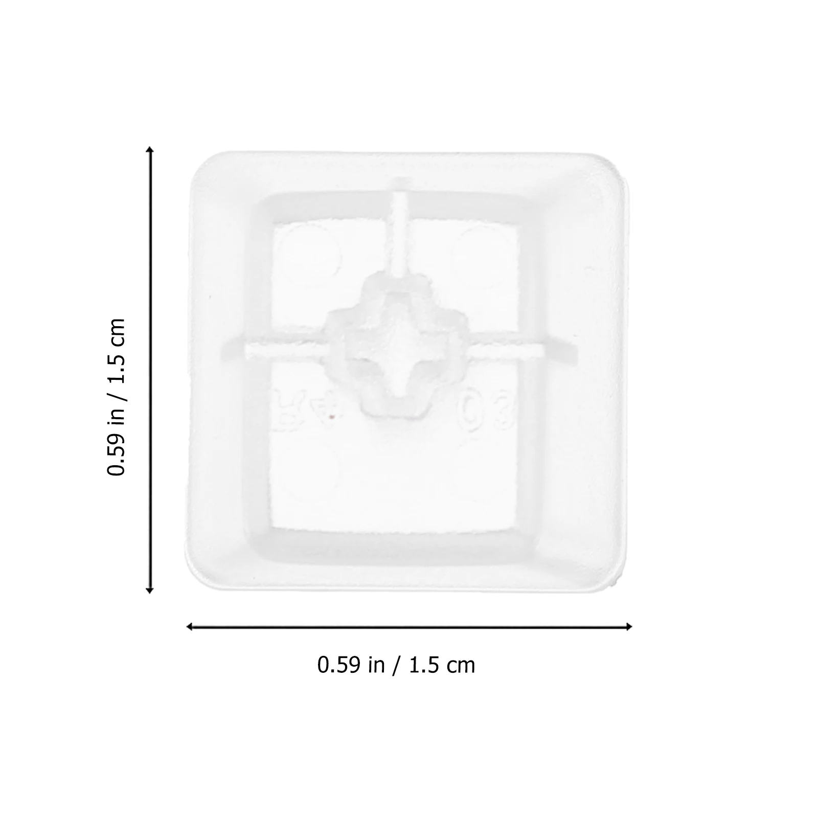 

10Pcs Transparent Key Cap Set for Computer Keyboard Light Weight Portable No Fingerprints Smooth Touch Wear Resistance