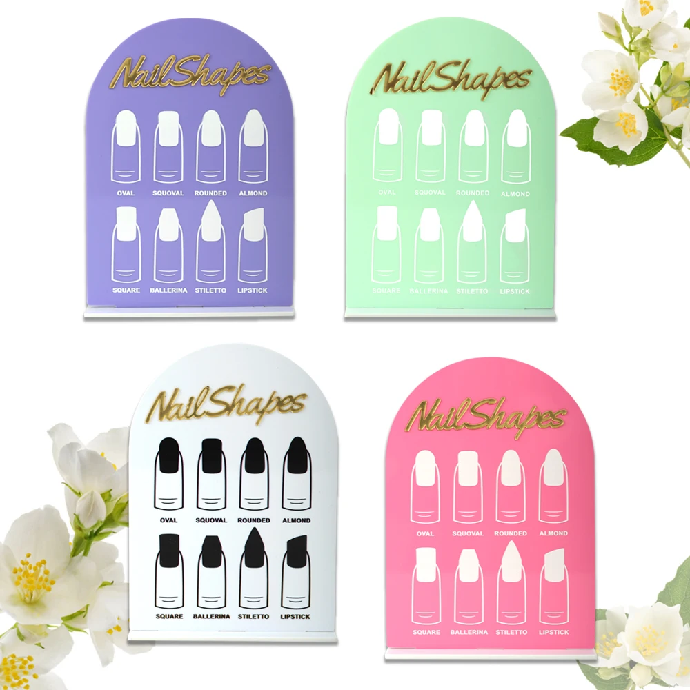 1Set Nail Art Display Board Acrylic Nail Art Display Stand Manicure Display Nail Tip Showing Holder for Nail Salon Nail Art Tool